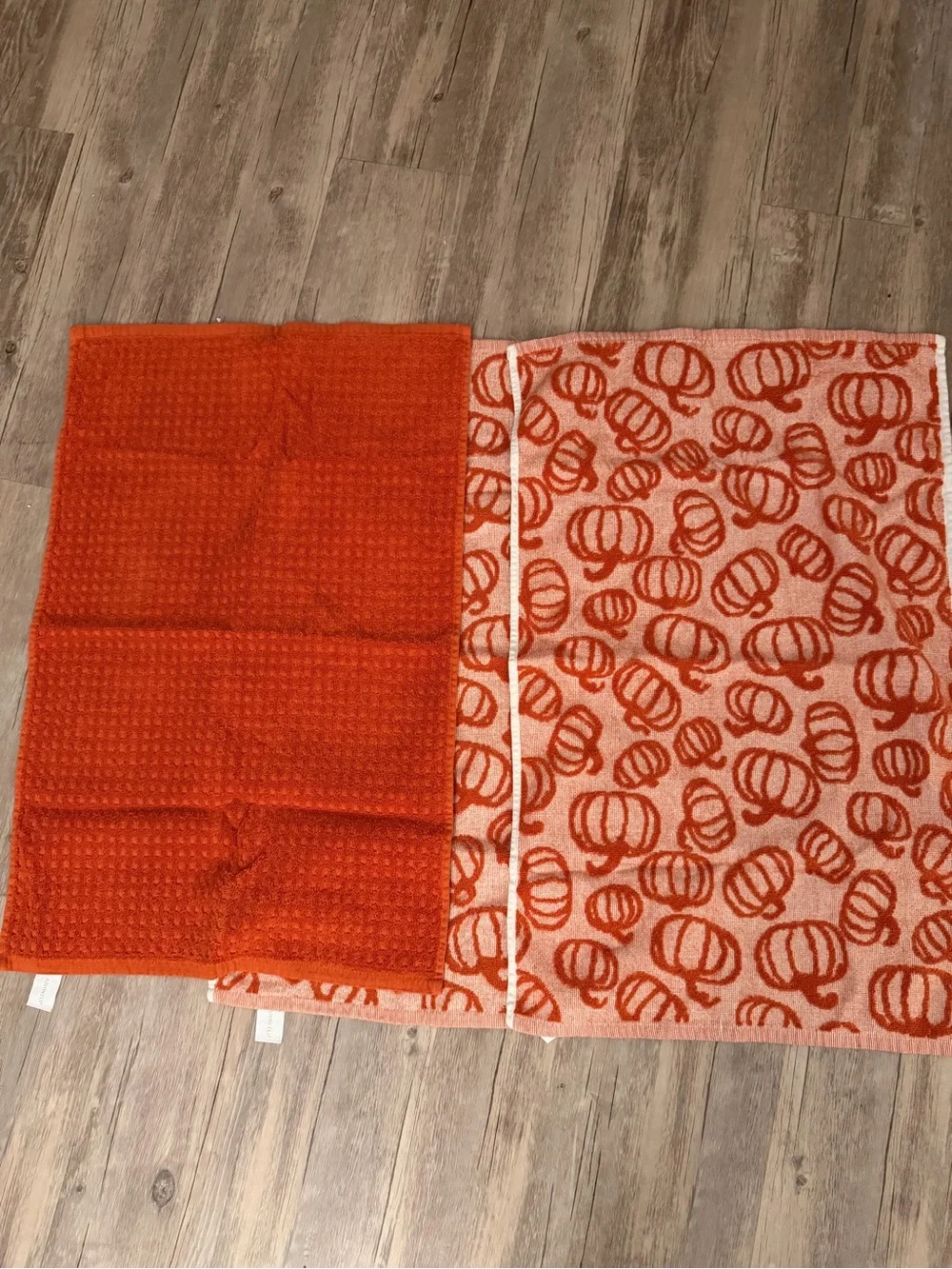Orange Pumpkin Pattern Bath Towels - Home Bath 3 towels
